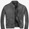 Classic Casual Leather Biker Jacket for Men