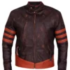 Classic Distressed Brown Cafe Racer Jacket for Men