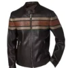 Dale Timeless Striped Leather Jacket