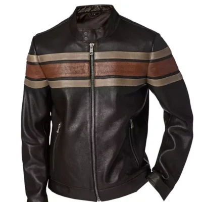Dale Timeless Striped Leather Jacket
