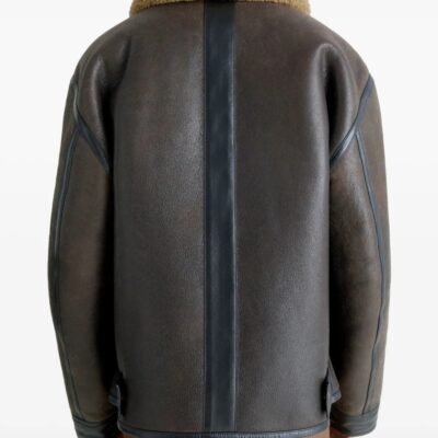 Dark Brown Lambskin shearling Fur Jacket