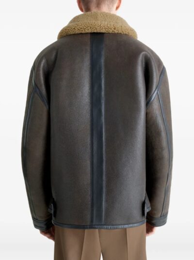 Dark Brown Lambskin shearling Fur Jacket