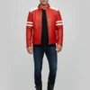 Fight Club Cult Classic Red Leather Jacket