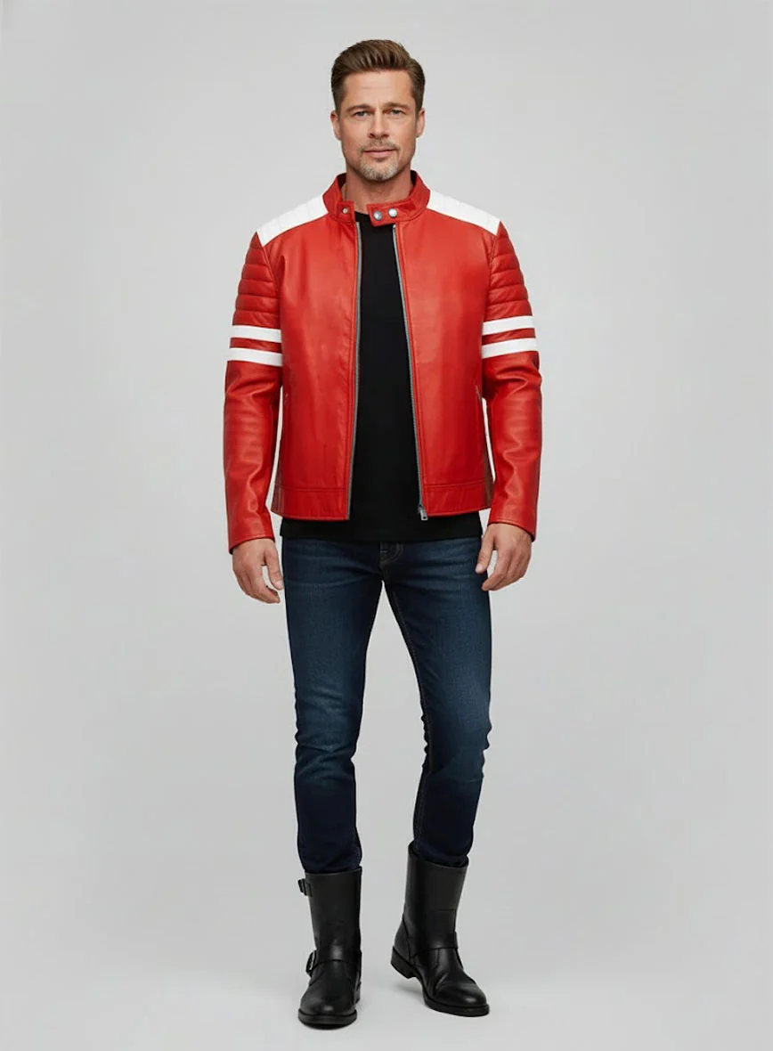 Fight Club Cult Classic Red Leather Jacket