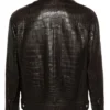 Heritage Brown Embossed Leather Jacket