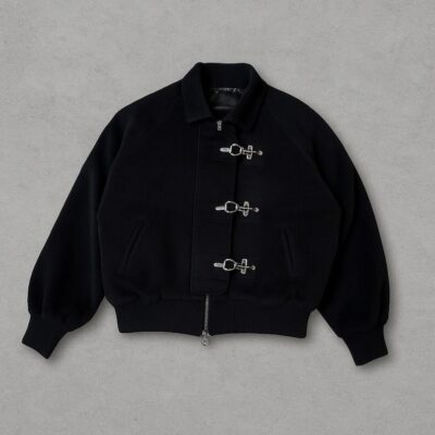 Heritage Military Men’s Wool Bomber Jacket with Fireman Clasp