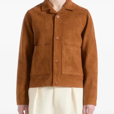 Heritage Revere-Collar Suede Jacket