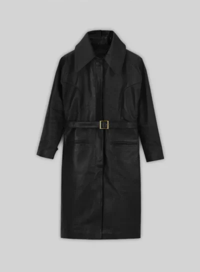 Katherine Waterston Movie Leather Coat