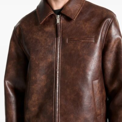 Laurent Brown Vintage Leather Jacket