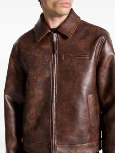 Laurent Brown Vintage Leather Jacket
