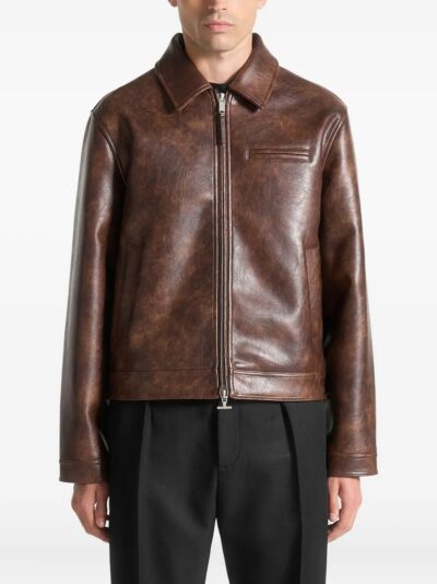 Laurent Brown Vintage Leather Jacket