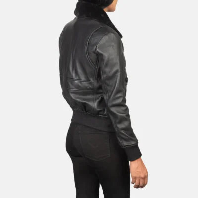 Leather Bomber Jacket Stella G-1 Black