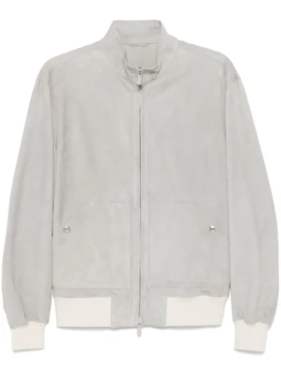 Luxe Light Blue Suede Outerwear