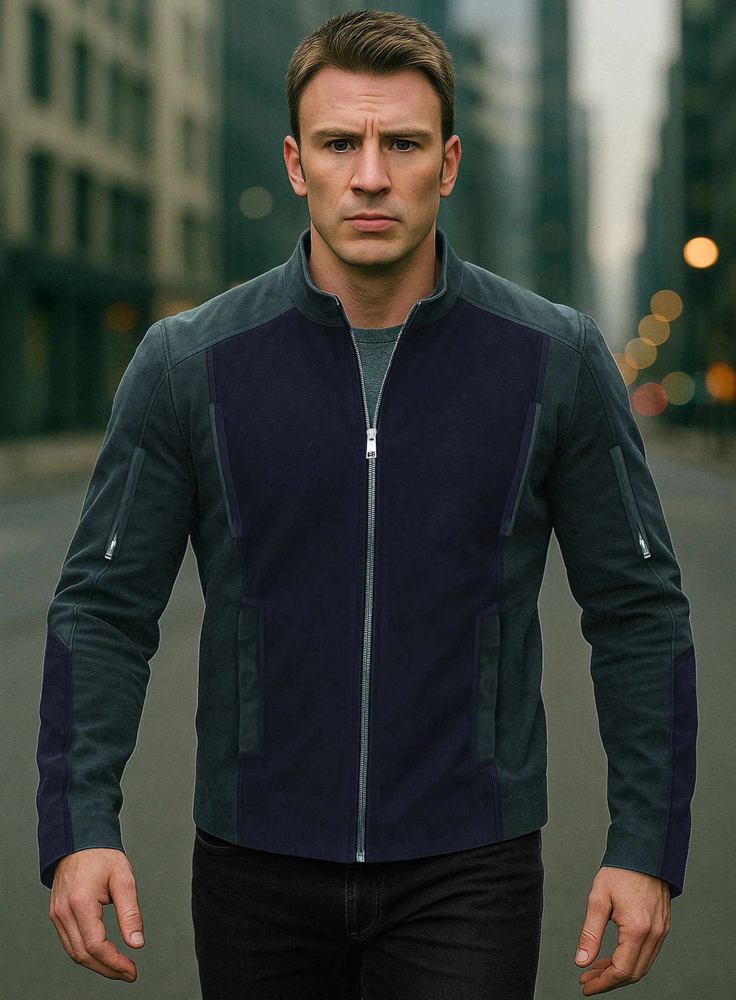 Marvel Chris Evans Captain America Signature Jacket