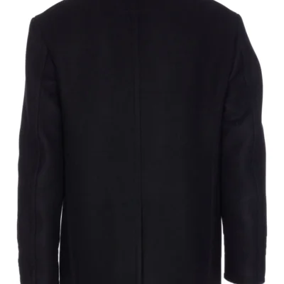 Men Double Breasted Shearling Peacoat