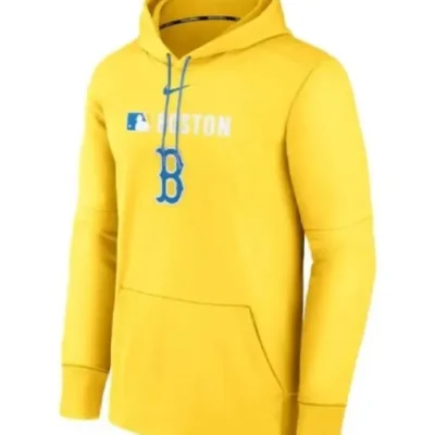 Men's 2025 Boston Red Sox Nike Green Hoodie yellow