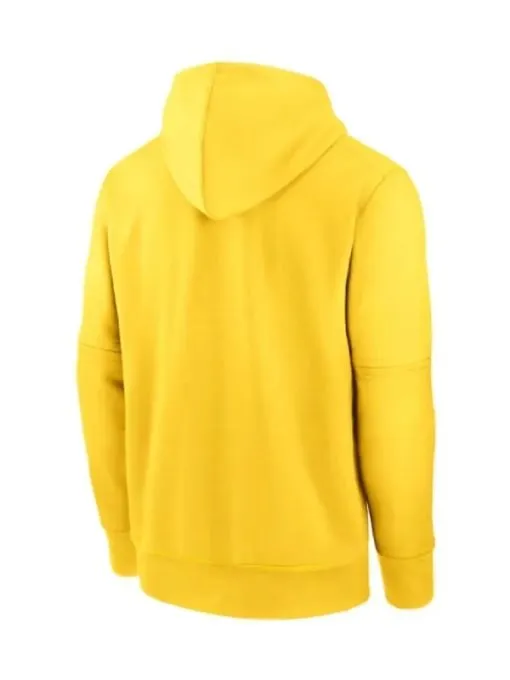 Men's 2025 Boston Red Sox Nike Green Hoodie yellow back