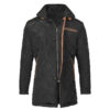 Men’s Black Padded Polyester Winter Jacket