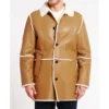 Men’s Classic Tan Brown Shearling Jacket