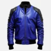 Men’s Modern Blue and Black Flight Jacket