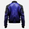 Men’s Modern Blue and Black Flight Jacket