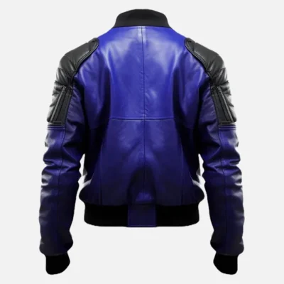 Men’s Modern Blue and Black Flight Jacket