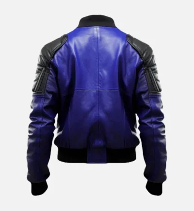 Men’s Modern Blue and Black Flight Jacket
