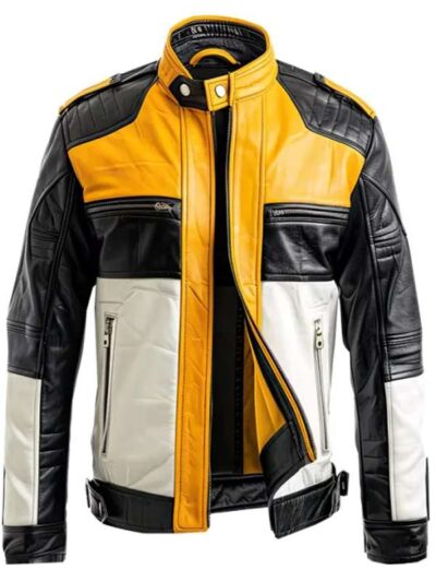 Men’s Retro Cafe Racer Leather Jacket