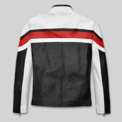 Men’s Striped Rocker Leather Jacket