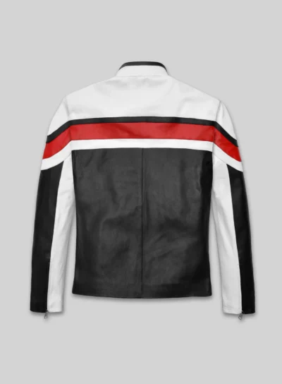 Men’s Striped Rocker Leather Jacket