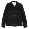 Midnight Edge Flap-Pockets Suede Jacket