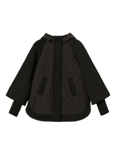PolarEdge Black Hooded Quilted Jacket