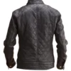 Premium Black Quilted Leather Jacket for Men