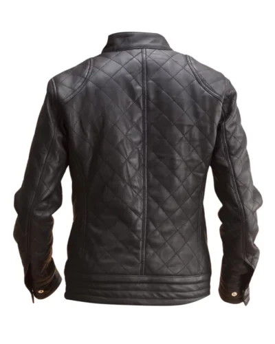 Premium Black Quilted Leather Jacket for Men