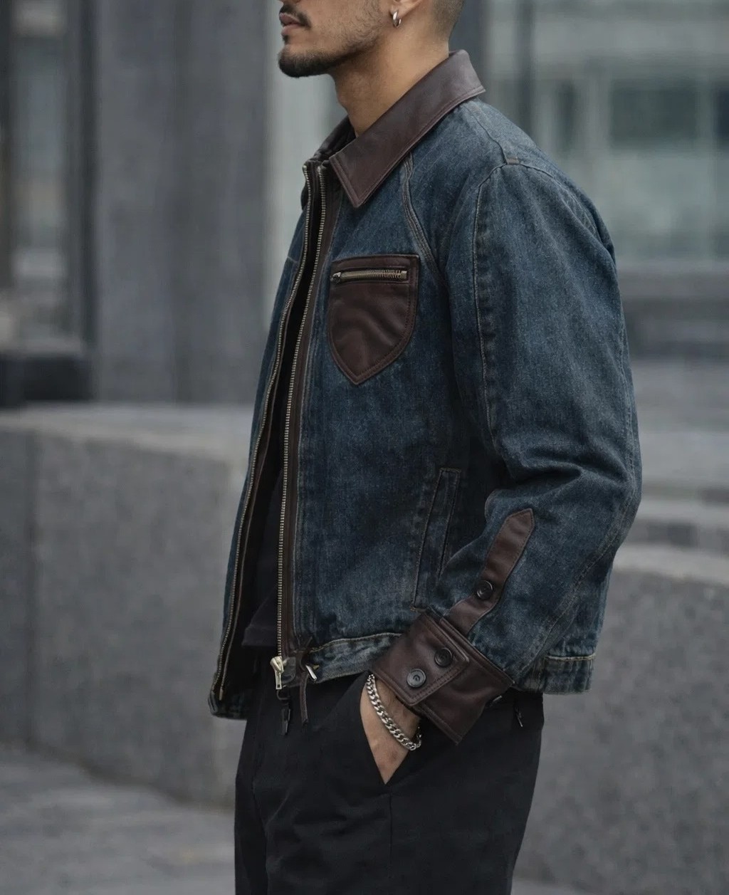 Rogue City Denim & Leather Jacket