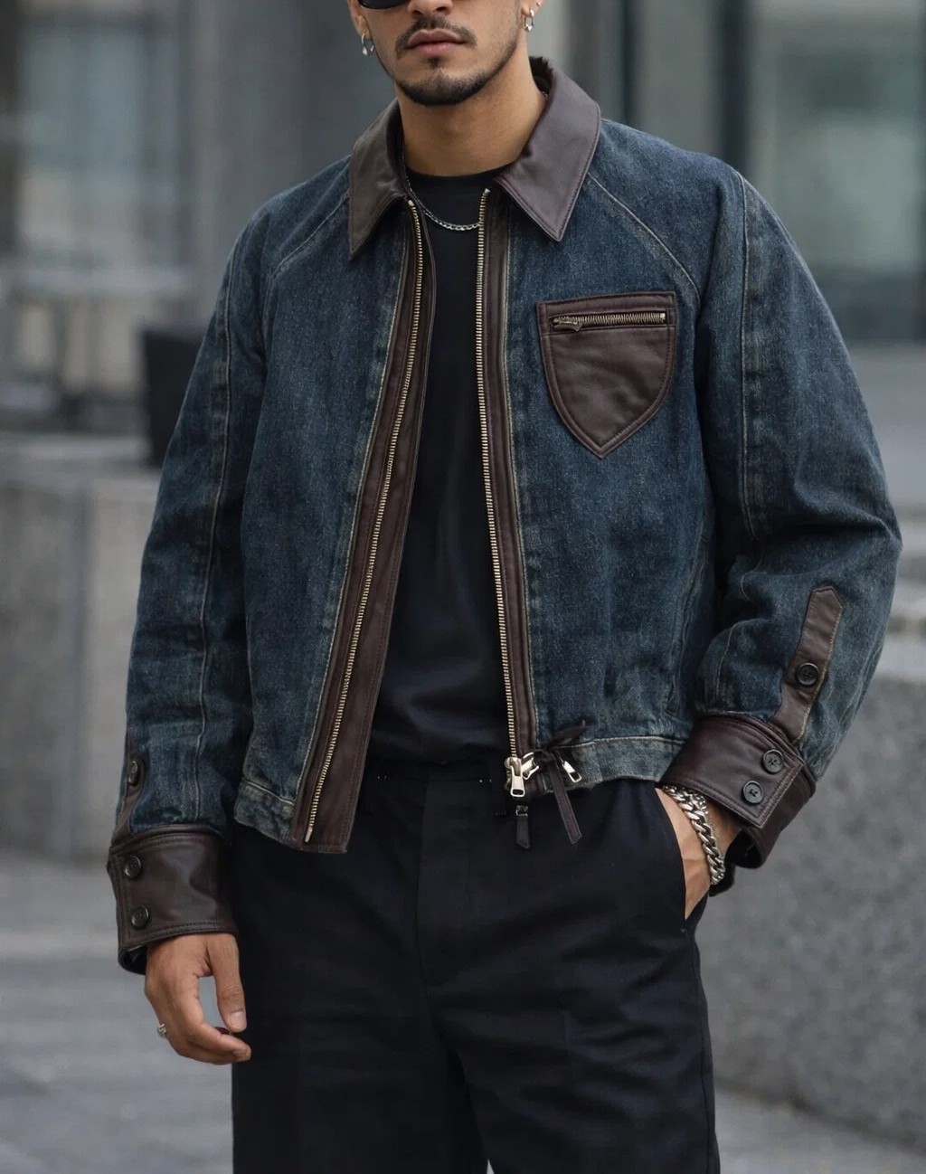 Rogue City Denim & Leather Jacket