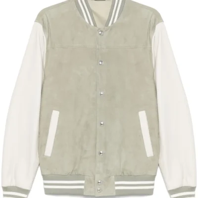 Sage Suede Bomber Jacket