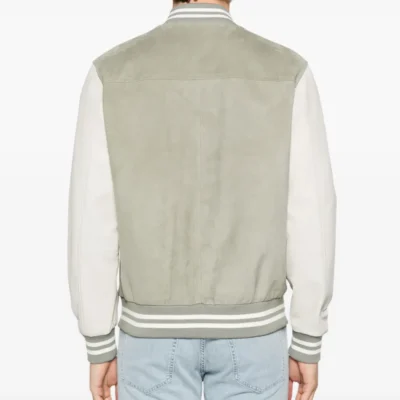 Sage Suede Bomber Jacket