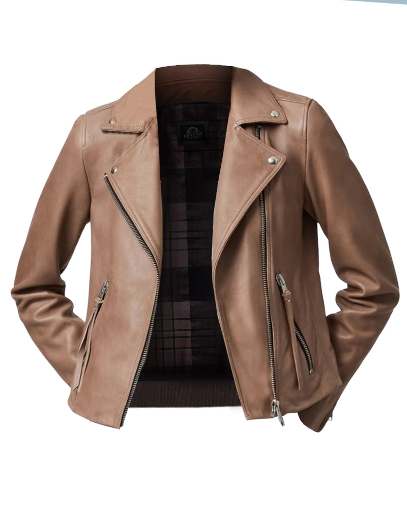 Stylish Emily Leather Biker Jacket for Women
