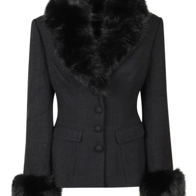 Timeless Fur-Edged Tweed Jacket