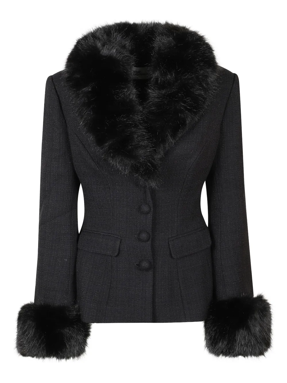 Timeless Fur-Edged Tweed Jacket