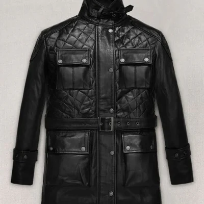 Victoria Beckham Luxe Leather Trench Coat for Women