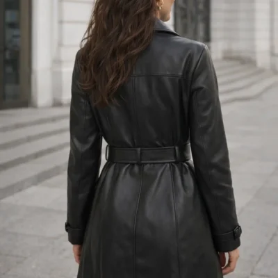 Women Green Trench Coat