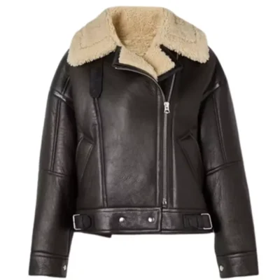 Women’s B3 RAF-Inspired Shearling Aviator Leather Jacket