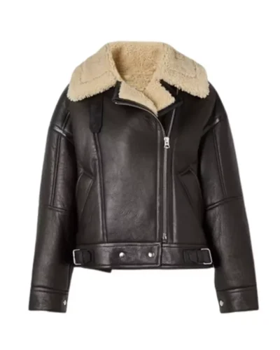 Women’s B3 RAF-Inspired Shearling Aviator Leather Jacket