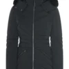 Women's Black Fur Hooded Puffer Jacket