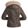 Women’s Classic Brown Shearling-Lined Leather Jacket