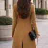 Women’s Fall Winter Wool Double-Breasted Midi Peacoat