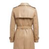 Women’s Premium Beige Leather Trench Coat