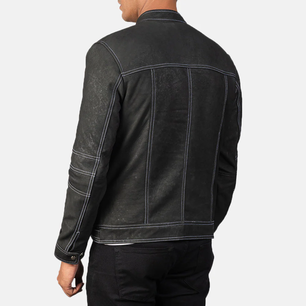 Youngster Black Distressed Leather Jacket